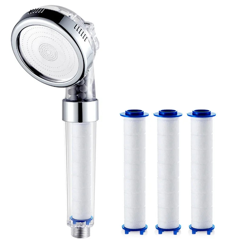Filtered Shower Head High Pressure Water Saving Nozzles 3 Modes Adjustable Shower Head Massage Bathroom Accessories New Shower