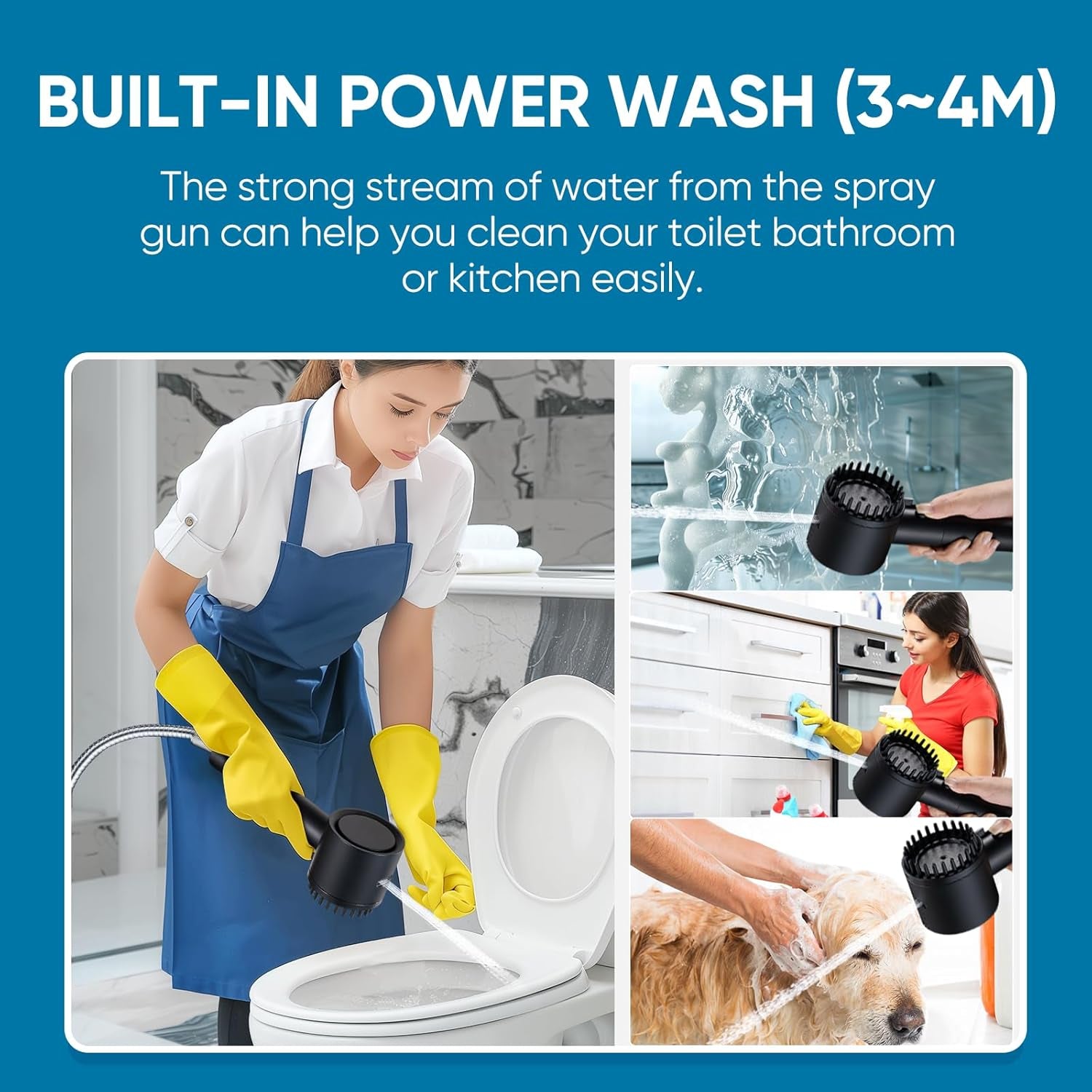 Ion Drops Filtered Shower Head with Handheld, 4+1 Spray Mode Showerhead with Filters, Built-In Power Wash for Hard Water - Remove Chlorine - Reduces Dry Itchy Skin, Black