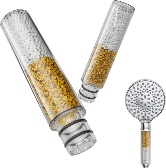 Shower Filter for Handheld Shower Head, NSF Certified 2 Pack Replacement Filters for Hard Water Remove Chlorine and Harmful Substances Only Fits  Shower Head