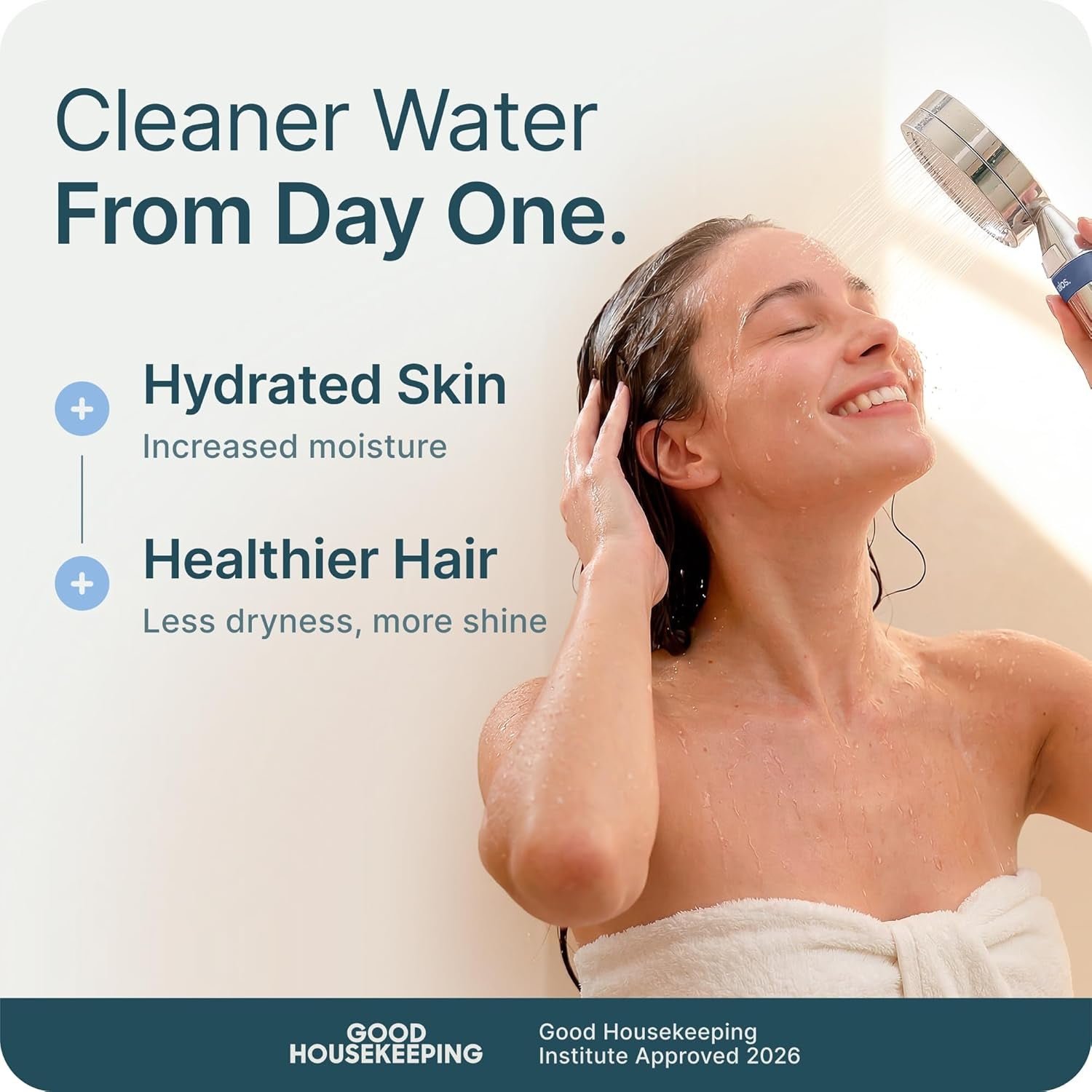 ® Handheld Filtered Shower Head with Handheld Handle - High Pressure Shower Heads with Filter to Reduce Chlorine & Soften Water - Easy to Install Detachable Filtered Shower Head for Hard Water